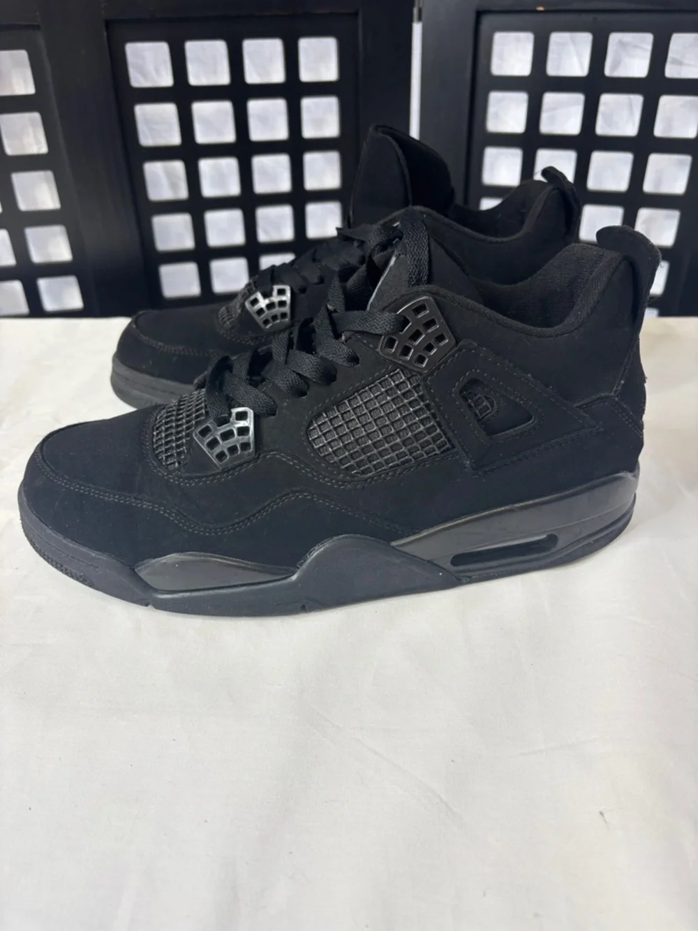 🖤 Nike Air Jordan Retro Black Cat Men's 8.5 405452-010 All Black Sneakers 🖤 - Picture 5 of 12